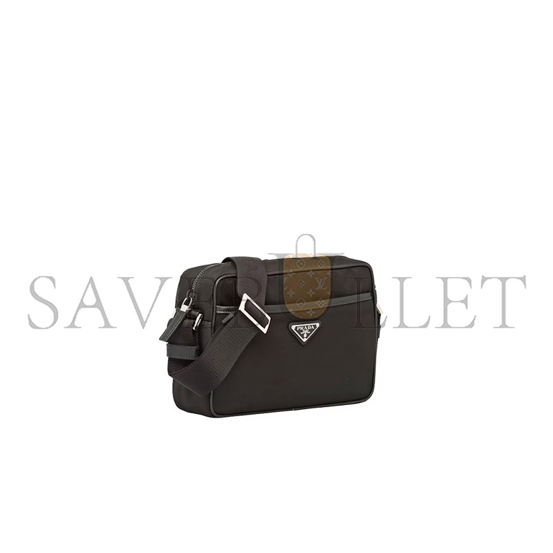 PRADA RE-NYLON AND SAFFIANO LEATHER SHOULDER BAG 2VH048 (23*16*7cm)